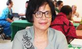 Administrative Law Judge (ALJ) Pro Tempore, Marie A. Alailima during Wednesday’s cabinet meeting. [photo: FS]