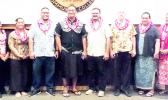 New faculty and department chairpersons for the fall 2017 semester at the American Samoa Community College include (l-r): Dr. Sybil Johnson, faculty, Language & Literature; Ms. Moresa Langkilde, faculty, Teacher Education, Mr. Derek Helsham, chair, Health & Human Services; Mr. Ernie Seiuli, chair, Computer Science; Mr. Fred Suisala, chair, Trades & Technical; Mr. Brian Michael Jackson, faculty, Social Science; Mr. Bernie Tavai, faculty, CAPP; and Ms. Tala Ropeti-Leo, faculty, Social Science. (Photo: J. Kneubuhl) New faculty and department chairpersons for the fall 2017 semester at the American Samoa Community College include (l-r): Dr. Sybil Johnson, faculty, Language & Literature; Ms. Moresa Langkilde, faculty, Teacher Education, Mr. Derek Helsham, chair, Health & Human Services; Mr. Ernie Seiuli, chair, Computer Science; Mr. Fred Suisala, chair, Trades & Technical; Mr. Brian Michael Jackson, faculty, Social Science; Mr. Bernie Tavai, faculty, CAPP; and Ms. Tala Ropeti-Leo, faculty, Social Science. (Photo: J. Kne