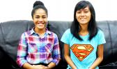 ASCC students Jeanne Togiailua (left) and Louwill Cazilo are the spring 2017 recipients of the College's Saili le Atamai in-house scholarship. The scholarship, sponsored by the Student Government Association, assists students with outstanding academic achievement who do not qualify for federal financial aid. [Photo: J. Kneubuhl]