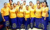Fall 2016 inductees into the Alpha Epsilon Mu chapter of the Phi Theta Kappa honor society at ASCC pause for a group photo while waiting for last week's induction ceremony to begin. (  [Photo: J. Kneubuhl]