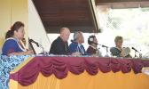 Attending the forum, which was less than an hour long, were incumbent Aumua Amata Coleman Radewagen and challengers Meleagi Suitonu-Chapman, Paepaetele Mapu S. Jamais, Vaitinasa Salu Hunkin-Finau and Tim Jones. The Student Government Association (SGA) at the American Samoa Community College (ASCC) hosted the forum at their gymnasium.  [Photo: JL] 