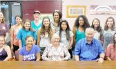 Visitors from the School of International Travel (SIT) and their guides attened a talk by Tapaau Dr. Daniel Aga (front, second right) of the Office of Political Status on the history of American Samoa's affliliation with the United States. During their five days in American Samoa, the SIT visitors were hosted by the ASCC chapter of the Phi Theta Kappa honor society.  [Photo: J. Kneubuhl]