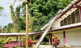 ASPA replaces a power pole at ASCC this past Saturday. [courtesy photo]