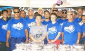 Last Thursday, major sponsor Pago Pago Trading Company and co-sponsor H&H Samsung hosted a get together for the AETO fautasi team of Pago Pago at Pulu Ae Ae Jr.’s Guest House in Pago Pago. [Photo: EM]