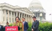 Amata speaks out in support of the VET Act earlier this summer outside of the U.S. Capitol Building.  [courtesy photo]