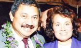 Congressman Eni Faleomavaega and Congresswoman Aumua Amata in Washington, D.C. in the 1980s. Read story below for details of the measure to officially name the Department of Veterans Affairs outpatient clinic in American Samoa after the late former Congressman Faleomavaega.  [Courtesy photo]
