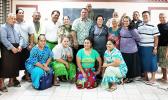 Some of the participants at Amata's well attended Atuu town hall meeting Tuesday included Fono Rep. T. Moliga, Pulenu'u Omar Shalhout, Leoo Ma'o from the Senate, the CCCAS Atuu's Rev. Minister, and other village members and leaders. [courtesy photo]