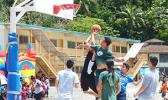 Mataina le ta'amilosaga 'au ta'ito'alima sa faia e le fanau vasega matutua i le Manumalo Baptist Fun Day of Sports i le aso Faraile na te'a nei.  [ata: Leua Aiono Frost]