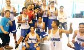 Samoana Sharks JV Boys Basketball team, their head coach, families and friends, who supported them after they won against the Fagaitua Vikings team on Tuesday at the Samoana High School Gymnasium in Utulei.  [photo: Ese Malala]