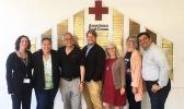 Mrs. Bella Asiata (second from left) and other Red Cross officials at the San Diego Chapter of the American Red Cross.  [photo: Red Cross]