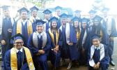 Graduates of South Pacific Academy's Class of 2017 smiling for the Samoa News camera minutes before they were presented their high school diplomas last Saturday. [photo: Blue Chen-Fruean]