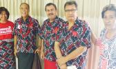 Members of the AS Drug Control Commission, selected by Governor Lolo Matalasi Moliga, who attended the official launch of the ASDCC yesterday morning at the Fale Laumei. [photo: Leua Aiono Frost]