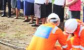The Samoa Government’s vision for Samoa to be the Pacific ICT hub by 2020 took a leap frog with the arrival of the Tui-Samoa Cable at Moataa last week.  [Courtesy photo]