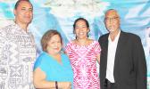 At the Western Pacific Regional Fishery Management Council’s Fishers Forum on data collection programs held Wednesday night in Honolulu: (l-r) American Samoa Council Member Archie Soliai, Council Executive Director Kitty M. Simonds, American Samoa Council Member Christinna Lutu-Sanchez and Council Chair Edwin A. Ebisui Jr. [photo: WestPac Council]