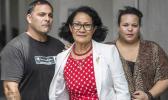 Nearly six years on the family claim they've been let down by Natasha and Nicholas Dalton, with lawyer Olinda Woodruffe (centre), hope to get justice for their brother Hans who died in police custody in Samoa in 2012. [Photo / Peter Meecham]