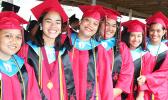 Graduates of Faga’itua High School’s Class of 2017 with big beautiful smiles yesterday as they bid farewell to the “Home of the Mighty Vikings”   [photo:EM]
