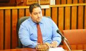 Newly confirmed Public Defender, Douglas Fiaui, during his House confirmation hearing last week where he was confirmed by faipule. He was confirmed by the Senate on Wednesday this week and has completed the confirmation process.  [photo: FS]