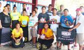 Sui o le DOE ma sui mamalu o le Asosi Volleybaall a Amerika Samoa lea ua latou fa'ao'o se foa'i mo le a'oga maualuga a le Nuuuli Voctech High i le taeao ananafi e fesoasoani i le toe faaleleia taalo Volley Ball i lenei tausaga aoga.  [ata: Leua Aiono Frost]