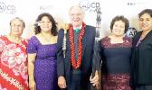UCEDD Director, Tafa Tua-Tupuola, (second from left), retired U.S Sen. Tom Harkin (middle), Congresswoman Aumua Amata (fourth from left), and others at Wednesday night’s Association for University Center on Disabilities (AUCD) Gala4All Event in Washington D.C.  [photo: Congresswoman Aumua's office]