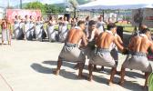 Malaeloa Methodist Group performing Saturday during the Hawaiki cable landing ceremony at the ASTCA compound at Tafuna. The group’s Samoan dance performance mirrors the move of Hawaiki connecting its undersea fiber optic cable from American Samoa and the Pacific to the US.  [photo: FS]