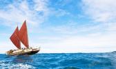  The Hawaiian voyaging canoe, Hōkūle'a, set out on a trip around the world in 2013 to promote traditional sailing techniques and marine conservation. [photo: 'Oiwi Tv / Kaipo Ki'aha] 