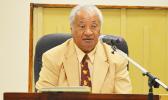 Speaker of the House, Savali Talavou Ale has approved a recommendation from Territorial Bank of American Samoa (TBAS) officials for a closed-door hearing with faipule today.  [photo: AF]