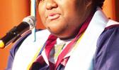 Salutatorian Linda Peleiupu Sefo  [ata: Leua Aiono Frost] 