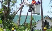 American Samoa Power Authority crews seen yesterday working on restoring electricity to family homes in Ili’ili that have been without power since last week Friday — after Tropical Storm Gita swept through Tutuila. [photo: courtesy]
