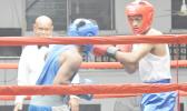 Keach Tanoa (right) of American Samoa defeated Iosefa Folasi (left) of Samoa in the last of the amateur bouts in this year’s Flag Day 2017 Boxing Championship between the two Samoas. [photo: AF]