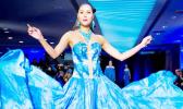 One of Cecilia Keil's garments featuring in the parade: "Drowning Paradise"The bare centre piece in the middle representing Land and everything else is ocean. [Samoa Observer]
