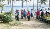 LUATUANU'U CLASH: Police Commissioner Fuiava Egon Keil and Police officers at Luatuanu'u. (Photo: Misiona Simo / Samoa Observer) LUATUANU'U CLASH: Police Commissioner Fuiava Egon Keil and Police officers at Luatuanu'u. (Photo: Misiona Simo / Samoa Observer)