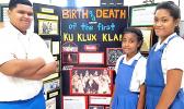 Students from Leatele Elementary School in Fagasa who competed in the Group Exhibit category at yesterday's Island-wide History Day competition, sanctioned by the local Department of Education and held at the LDS Ottoville Stake Center.  [photo: Blue Chen-Fruean] 