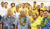 Leone High School’s Social Studies teachers Lata Samuelu and Reynette Harmon, with their students learned about American Samoa’s political status and constitution during a March 2 presentation by Tapa'au Dr. Dan Aga and Malaeoletalu Mel Gurr from the Office of Political Status.  Also in attendance during the presentation were Reps. Fagaoatua Dorian Salave'a (who gave up his post as Leone High School principal after winning the Fono county House seat following last November’s general election), Atualevao Gaf