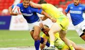 Singapore Sevens, Day 1, National Stadium, Singapore.  [Photo: Barry Markowitz]
