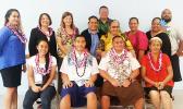 Members of the McDonald's American Samoa Scholarship Board hosted a special luncheon yesterday to honor the five recipients of this year's awards. They are: Jennet N.L. Chang, Rosanlyn E. Taulaga, Jemima T. Nafatali, O'Riley S. Leau, and Ta'avili Amosa. Four of the recipients will be attending the American Samoa Community College on scholarships of $1,000 per semester, while one will be attending the University of Hawaii - Hilo with a $20,000 scholarship ($5,000 per semester). [photo: Blue Chen-Fruean]