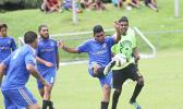 Green Bay player clears the ball against Ilaoa & To’omata during a men’s game on Match Day 4 of the 2016 FFAS National League on Saturday, Sept. 10, at Pago Park Soccer Stadium.   [FFAS MEDIA/Brian Vitolio]