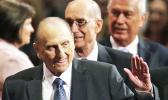 In this April 4, 2015, file photo, President Thomas S. Monson, of The Church of Jesus Christ of Latter-day Saints, waves to the audience during the opening session of the Mormon church conference in Salt Lake City. Monson, the 16th president of the Mormon church, died after nine years in office. He was 90. (AP Photo/Rick Bowmer, File) In this April 4, 2015, file photo, President Thomas S. Monson, of The Church of Jesus Christ of Latter-day Saints, waves to the audience during the opening session of the Mormon church conference in Salt Lake City. Monson, the 16th president of the Mormon church, died after nine years in office. He was 90. (AP Photo/Rick Bowmer, File)