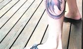 The "Most Creative Female Polynesian" tattoo at this year's Tisa's Tattoo Fest is a goat, by Otto Jonigkeit. [photo: courtesy]