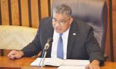 Newly confirmed Health director, Motusa Tuileama Nua, during his Senate confirmation hearing yesterday.  [photo: AF]