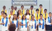 Meet the 17 newest members of the NHS and NJHS of Manumalo Academy who were inducted last Friday during a special ceremony held in the school chapel.  [Photo: Blue Chen-Fruean]