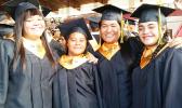 Some of the beautiful Lady Wildcats of Nuuuli Vocational Technical High School’s Class of 2017. [photo: Blue Chen-Fruean]