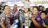 NVTHS Class of 2017 Salutatorian, Fuamai Tago was showered with congratulatory words, kisses, and hugs from family members and friends last Friday when the Home of the Wildcats bid farewell to 74 seniors. [photo: Blue Chen-Fruean]