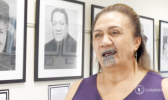 Ngatai Huata, daughter of Canon Wi Te Tau Huata, who says her father’s song was basically colonized and bastardized by the Ministry of Education of NZ in the 1960s.  [photo: rnz]