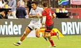 Joe Perez valiantly strives to create a spark in Manu Samoa's scoreless second half in their demoralizing 21-14 loss to Wales in Day 1 Canada 7s BC Place, Vancouver, Canada.  [Photo; Barry Markowitz]