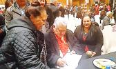 Managing Director and Owner of S.S.A.B, Fiti Leung Wai (right) is seen with Samoa Prime Minister Tuilaepa (center) during the event that launched “Palemia”, a book narrated by the PM to Dr. Peter Swain, in NZ last week.  The book is only available at S.S.A.B branches: in Samoa: Megastore, Lotemau, Salelologa, Vaivase; in New Zealand: S.S.A.B Auckland Sei – Oriana; and, in American Samoa: S.S.A.B Pago.   [Courtesy photo]