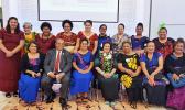 In addition to her meeting with the American Chamber of Commerce in Auckland, Aumua also spoke to the leaders of the high-powered women's organization Pacifica, whose President is Tofilau Bernadette Pereira, the sister of Iulogologo J. Pereira, Executive Assistant to Governor Lolo. [courtesy photo]