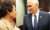 Congresswoman Amata and VP-Elect Pence at the briefing Wednesday morning in the Capitol.  [courtesy photo]