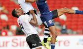 USA Eagle Perry Baker may be the HSBC Player of the Year as his athleticism has helped the Americans into a world rugby 7s power.  Singapore HSBC Sevens, Day 2, National Stadium, Singapore.  [Photo: Barry Markowitz]