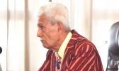 Pulu Ae Ae Jr. was the only witness at last Friday’s public hearing in the Senate on a measure seeking to give the Fono the authority to override the governor’s veto of an approved Fono bill. He said the public is not comfortable testifying before the Senate — it needs village level meetings.  [photo: FS]