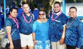 Some of the faculty & staff of the “Home of the Mighty Sharks” at the 2017 Samoana Class of 2017 graduation ceremony held yesterday. [photo:EM]
